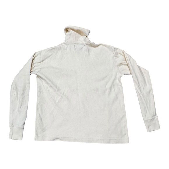Ralph Lauren Soft Cotton Turtleneck Sweater Cream Ivory Vintage Solid Design S - Picture 3 of 5